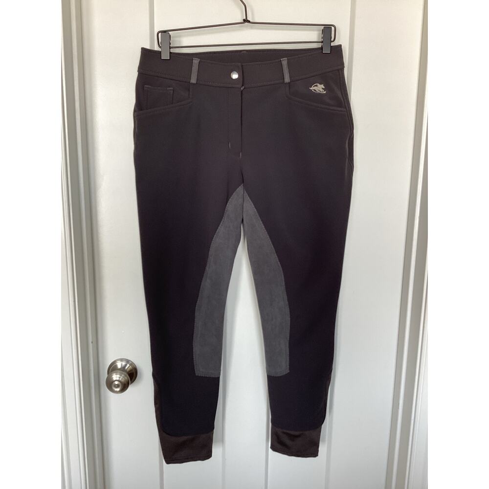 Piper Women's Breeches Softshell Winter Full Seat pants Black Gray Size 30R